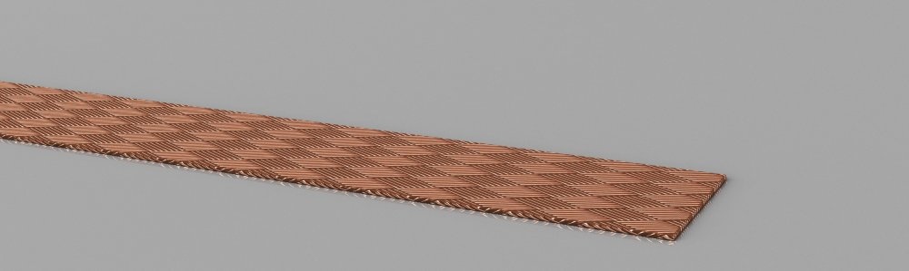 Copper earthing strap  bare